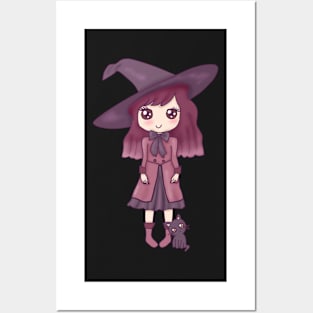 Cute chibi witch girl Posters and Art